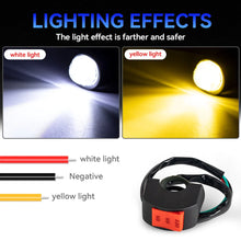Load image into Gallery viewer, With Switch 2pc Super Bright Motorcycle LED Explorer Headlight Projector Fisheye Len LED Moto Fog Auxiliary Motorcycle Headlight
