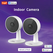Load image into Gallery viewer, Tuya Smart Security 2/4Pack - 3MP Wired Camera w/Night Vision, Motion/Sound Detection, Pet Monitor for Home, iOS/Android/Web
