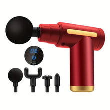 Load image into Gallery viewer, Portable digital fascia gun, convenient electric massager, LED display screen with six adjustable levels,silent and long-lasting
