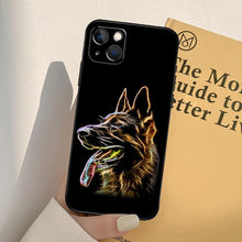 Load image into Gallery viewer, Cartoon German Shepherd Phone Case MAsk  Dog Case For iPhone 13 12 Mini 11 14 Pro Max 6S 8 7 Plus SE 2022 2020 X XS Max XR Back Cover Poodle Dog Phone Case Compatible with iphone

