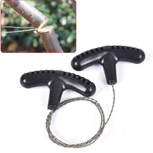 Load image into Gallery viewer, Portable Stainless Steel Wire Saw with Finger Handle Outdoor Camping Hiking Pocket Manual Cutting Chain Saws Survive Tool
