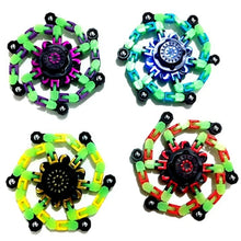 Load image into Gallery viewer, 4PCS Glow-in-the-Dark Fidget Spinners – Deformable Robot Sensory Toys for Kids &amp; Adults | Stress Relief Fingertip Gyro Party Favors
