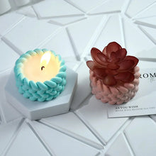 Load image into Gallery viewer, Hemp Rope Candle Cup Silicone Mold – DIY Succulent Pot, Cement, Resin &amp; Gypsum Craft Mold for Home Décor &amp; Storage Boxes
