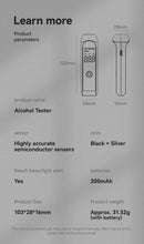 Load image into Gallery viewer, Alcotester Breath Alcohol Tester Breathalyzer Alcoholimetro Digital Detector for Home Display Drunk Driving Car Electronics
