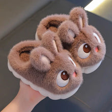 Load image into Gallery viewer, 2024 New Cute Rabbit Children's Cartoon Winter Slippers Comfortable Warm House Shoes Boys Girls Indoor Home Fluffy Slippers
