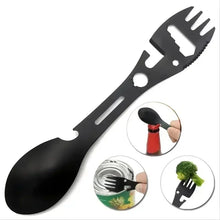 Load image into Gallery viewer, Outdoor Survival Tools 5 in 1 Camping Multi-functional EDC Kit Practical Fork Knife Spoon Bottle/Can Opener
