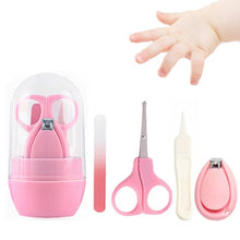 Load image into Gallery viewer, 4pcs/set Baby Nail Clipper Kit Baby Healthcare Kits Tools Trimmer Scissors Nail Clippers With Storage Box Baby Nail File Set

