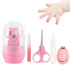 4pcs/set Baby Nail Clipper Kit Baby Healthcare Kits Tools Trimmer Scissors Nail Clippers With Storage Box Baby Nail File Set