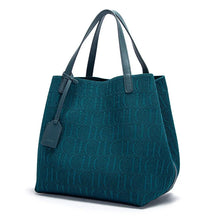 Load image into Gallery viewer, CHCH Large Capacity Black Knitted Tote Bag – Simple Shopping Handbag
