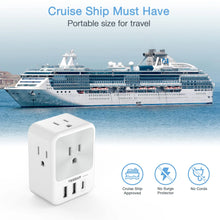 Load image into Gallery viewer, TESSAN Multi Outlet Splitter with 8 AC Outlets &amp; 3 USB (1 USB C) Surge Protector Multi Outlet Extender for Home Office Dorm
