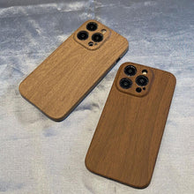 Load image into Gallery viewer, Ultra thin Vintage Wood Texture Phone Case For iPhone 14Plus 13Pro 14 13 12 Pro Max Lens protection anti-skid Soft Cover Wooden Smartphone case For iPhone
