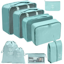 Load image into Gallery viewer, 7/8/9/10 Pcs Travel Organizer Packing Cubes – Lightweight Polyester Luggage Storage Bags for Clothes, Shoes, and Accessories
