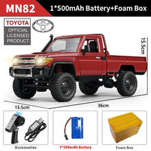 Load image into Gallery viewer, ZWN 1:12 Full Scale RC CAR MN82 Upgraded MN82 PRO Controllable Headlights 2.4G 4WD Off-Road Car Pick Up Truck Toy for Kids Gifts
