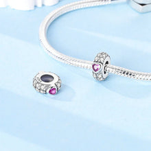 Load image into Gallery viewer, 100% 925 Sterling Silver Rainbow Zircon Butterfly Dragon Silicone Stopper Charms - Colorful Beads for DIY Bracelets, Customizable Jewelry for All Occasions
