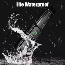 Load image into Gallery viewer, LED Camping Torch Flashlight High Power Rechargeable USB Spotlight Zoom Lantern Built-in Battery For Fishing Outdoor Waterproof
