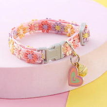 Load image into Gallery viewer, Colorful Pet Collar with Bell – Adjustable for Cats &amp; Small Dogs
