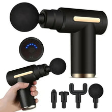 Load image into Gallery viewer, Mini Fascia Massage Gun Electric Massager Body Relaxation Belt 4 Replaceable Heads Fitness Equipment Fascia Gun
