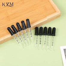 Load image into Gallery viewer, 5pcs Glass Scale Dropper Rubber Head Scale Pipette Dropper Essential Oil Bottle Straw Multi-purpose Droppers for School Home
