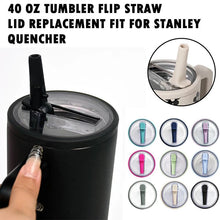 Load image into Gallery viewer, 40 Oz Tumbler Flip Straw Lid Replacement Fit For Stanley Quencher, Spill Proof Splash Resistant Tumbler Lids,Reusable Straw Cap
