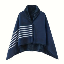 Load image into Gallery viewer, Wearable Blanket Shawl – Flannel Lazy Office Wrap
