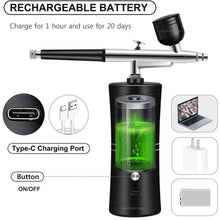 Load image into Gallery viewer, Portable Cordless Airbrush with Compressor - For Nail Art, Cake Painting, and Crafts
