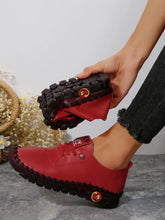 Load image into Gallery viewer, Women Shoes 2024Autumn Fashion Pu Leather Casual Shoes Handmade Sewing Soft Comfortable Mom Shoes Women Sneakers Chaussure Femme
