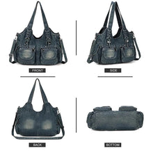 Load image into Gallery viewer, iPinee Women&#39;s Denim Bag Y2K Vintage Blue Jean Purse and Handbags Crossbody Shoulder Wallet Large Capacity

