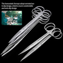 Load image into Gallery viewer, Stainless Steel Veterinary Surgical Scissors, Vet Medical 14Cm 16Cm 18Cm Straight Curved Tip Scissors Pet Animals Surgical Tool
