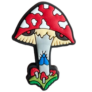 Cute Mushroom Shoe Charms Pin for Crocs Accessories Charms Clogs Bubble Slides Shoe DIY Shoe Decoration Kids Party Gifts