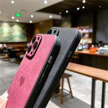 Load image into Gallery viewer, Cute Love Heart Leather Phone Case Soft Shockproof Case for Women Fashion Love Heart Leather Phone Case For iPhone 13 12 11 Pro Max X XR XS Max Camera Protection Soft Back Phone Cover For Couples
