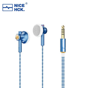 NiceHCK EB2S PRO HIFI Wired Microphone Earphone 15.4mm Dynamic Unit Earbud Bass Headset With Silver Plated OCC Mixed Cable IEM