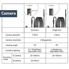 Load image into Gallery viewer, 1080P Single / Dual Lens Hard Cable Mini Camera Endoscope Camera WiFi Waterproof Endoscope Inspection For Android IOS Car Sewer
