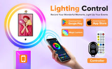 Load image into Gallery viewer, Portable iPad Photo Booth for 10.2-13in ipad with APP/Remote Control Photobooth Machine for Wedding Party Events Free logo
