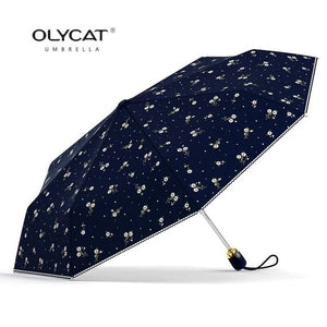 Women's Umbrellas Automatic Sunscreen Anti UV Flowers Brand Umbrella Rain Women Olycat Parasol Female Folding Umbrella Windproof