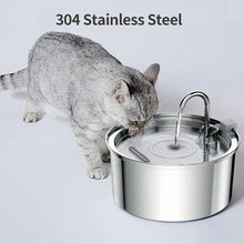 Load image into Gallery viewer, Stainless Steel Pet Water Fountain – USB Automatic Cat &amp; Dog Bowl
