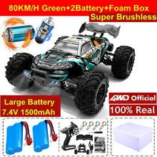 Load image into Gallery viewer, 4WD RC Off-Road Car - 1:16 High-Speed Brushless Truck, 50-80KM/H, 4x4 Drift Racing Toy for Kids &amp; Adults
