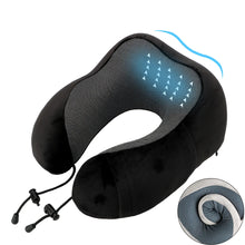 Load image into Gallery viewer, U Shaped Memory Foam Neck Cushion Travel Healthcare Soft Travel Pillow Neck Cervical Airplane Pillow

