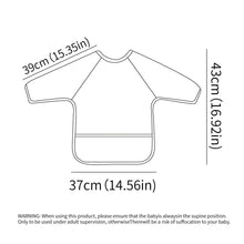 Load image into Gallery viewer, Waterproof Long Sleeve Baby Bib | Washable Feeding Bib with Full Coverage &amp; Easy Clean Design
