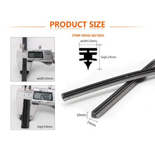 Load image into Gallery viewer, KOSOO 1PCS Car Wiper Blade Insert Natural Rubber Strip 10mm 14&quot;16&quot;17&quot;18&quot;19&quot;20&quot;21&quot;22&quot;24&quot;26&quot;28&quot; Windscreen FR Wipe Car Accessories
