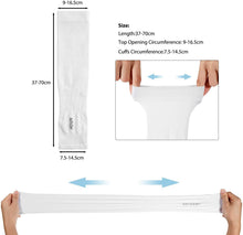 Load image into Gallery viewer, Unisex One Size Compression Cooling Sleeves UV Sun Protection Cooling Arm Sleeves With Thumb Hole Compression Sports Tattoo Cover Up Sleeve For Sports Long Arm Cover Anti-Slip Warmers Outdoor Sports Sunblock Cover
