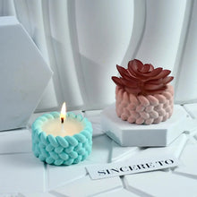 Load image into Gallery viewer, Hemp Rope Candle Cup Silicone Mold – DIY Succulent Pot, Cement, Resin &amp; Gypsum Craft Mold for Home Décor &amp; Storage Boxes

