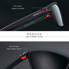Load image into Gallery viewer, BARCUR Sports Polarized Sunglasses for Men Lightweight TR90 Square Fishing &amp; Travel Eyewear UV400 Protection Men Accessory
