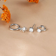 Load image into Gallery viewer, 3-Piece Star Drop Earrings Set – 18K Gold Stainless Steel Dangle Jewelry
