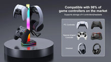 Load image into Gallery viewer, For Playstation5 Controller Holder Earphone Hanger Accessories Gaming RGB Headphone Stand for Desktop Gamer PS4 Xbox PS5 Gamepad

