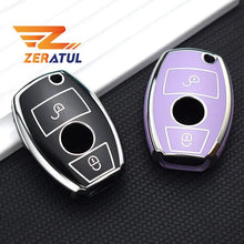 Load image into Gallery viewer, 2/3 Buttons For Mercedes Benz A B G R Class GLA GLK W176 W204 W251 W463 Soft TPU Car Remote Key Case Cover Shell Fob Accessories
