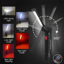 Load image into Gallery viewer, 1pc COB LED Work Light Dimmable USB Rechargeable LED Flashlight Inspection Lamp With Magnet&amp;Hook 14500/18650 Battery Torch light
