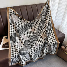 Load image into Gallery viewer, 90x90cm Square Silk-Feel Scarf – Luxury Women’s Shawl &amp; Head Wrap
