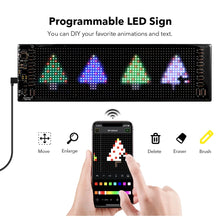 Load image into Gallery viewer, RGB Bluetooth Panel Lamp LED Matrix Pixel Lights Pattern Graffiti Scrolling Text Animation Display Car Shop Reminder Night Light
