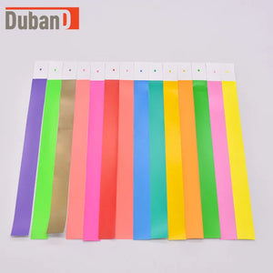 100PCS Disposable bracelet, synthetic paper wristband, men's and women's size universal bracelet, colorful wrist strap without