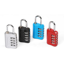 Load image into Gallery viewer, 4 Digits Password Code Combination Padlock Aluminum Alloy Suitcase for Luggage Travel Code Lock Code Keyed Anti-thieft Lock
